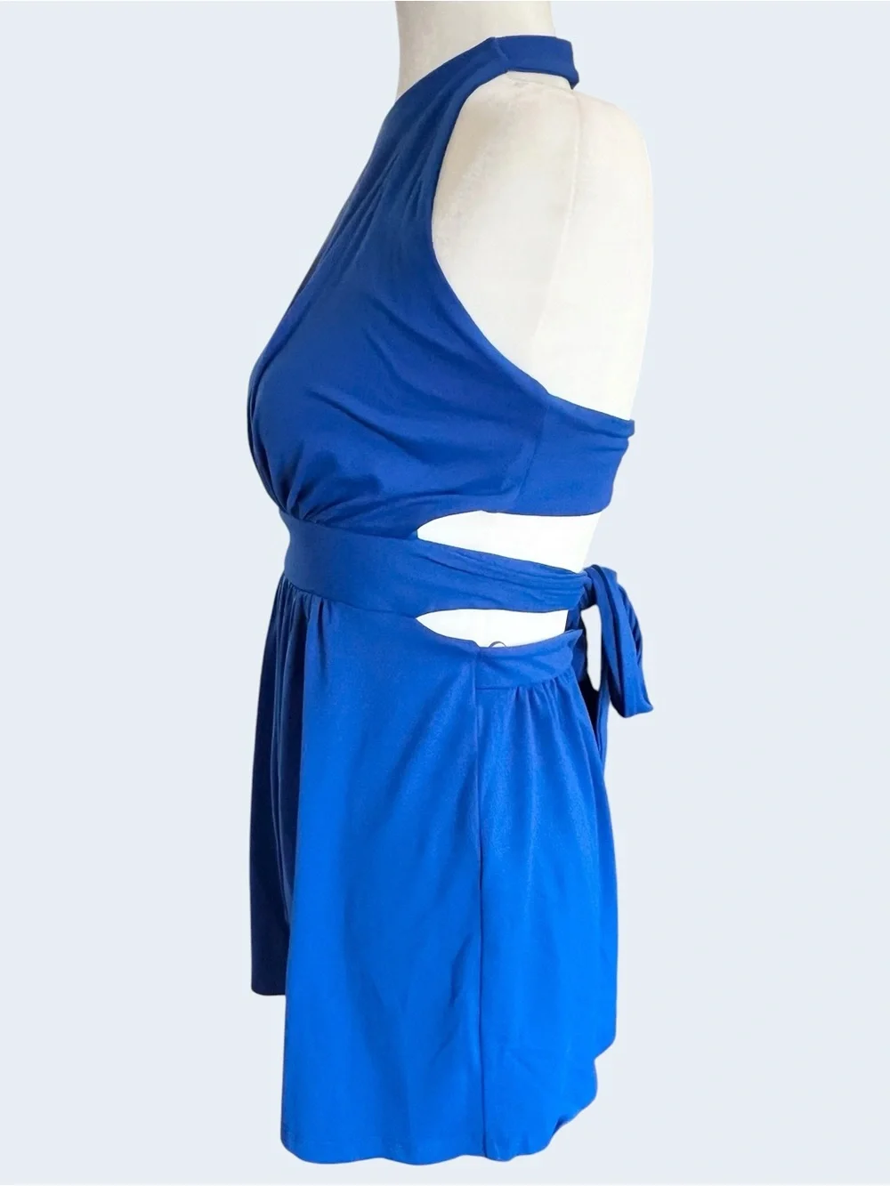 Susana Monaco Sapphire Blue Halter Romper